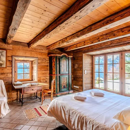 Chalet Slow De L'ourse - Charming Old Stunning View Sauna Pets Ok *